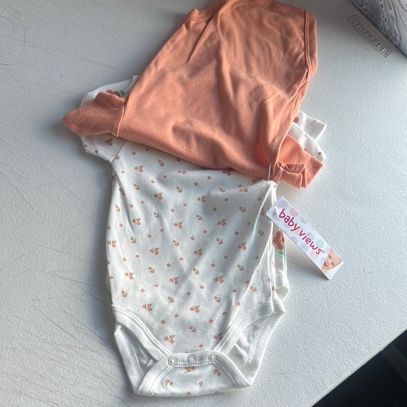 Baby View Orange and White Onesie Set new - Picture 2 of 5